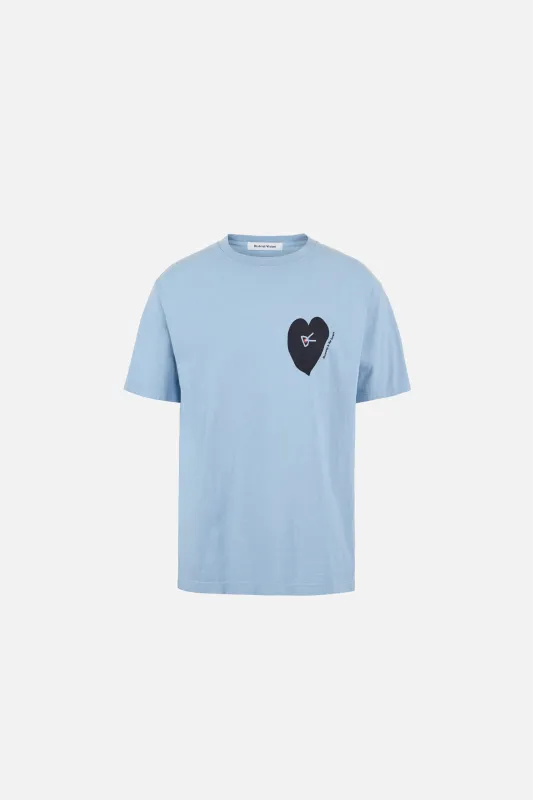 California Cotton Tee, Run in Love Light Blue made by District Vision
