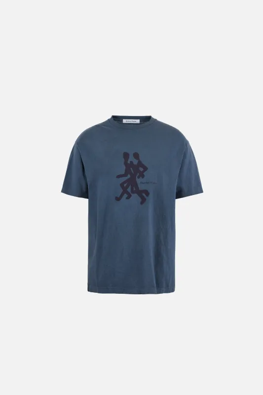California Cotton Tee, Runners Warm Blue made by District Vision