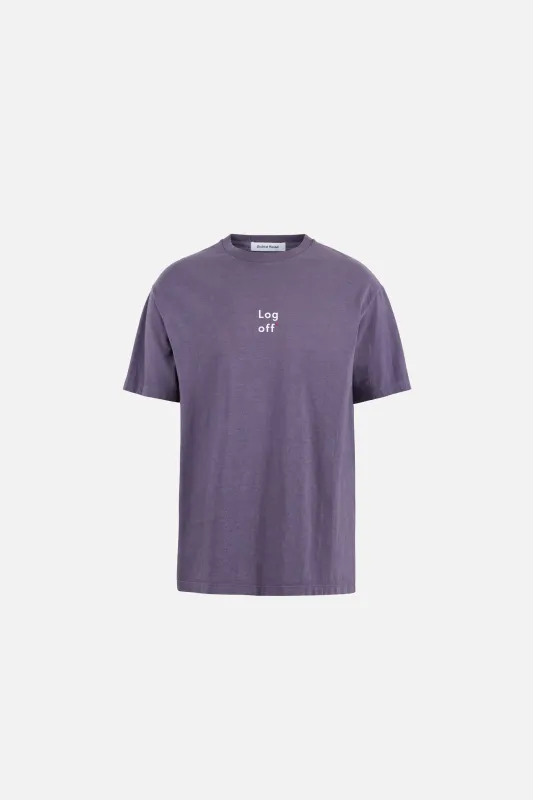 California Cotton Tee, Log Off Vintage Plum made by District Vision