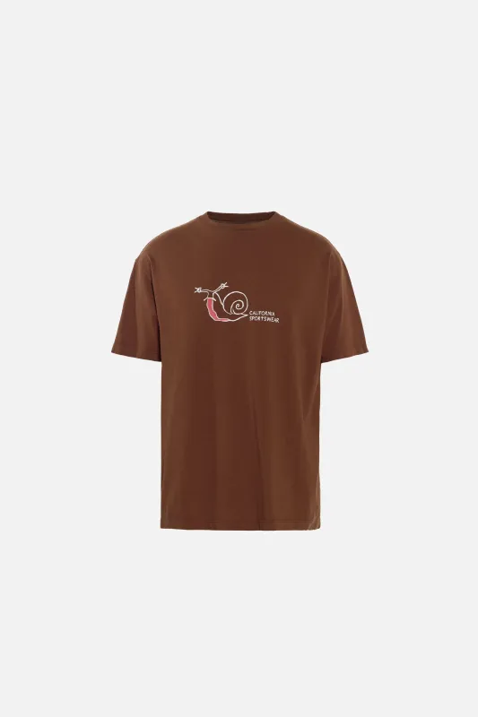 California Cotton Tee, Snail Cacao made by District Vision