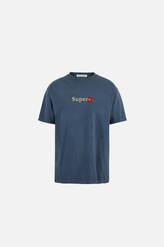 California Cotton Tee, Super Star Warm Blue made by District Vision