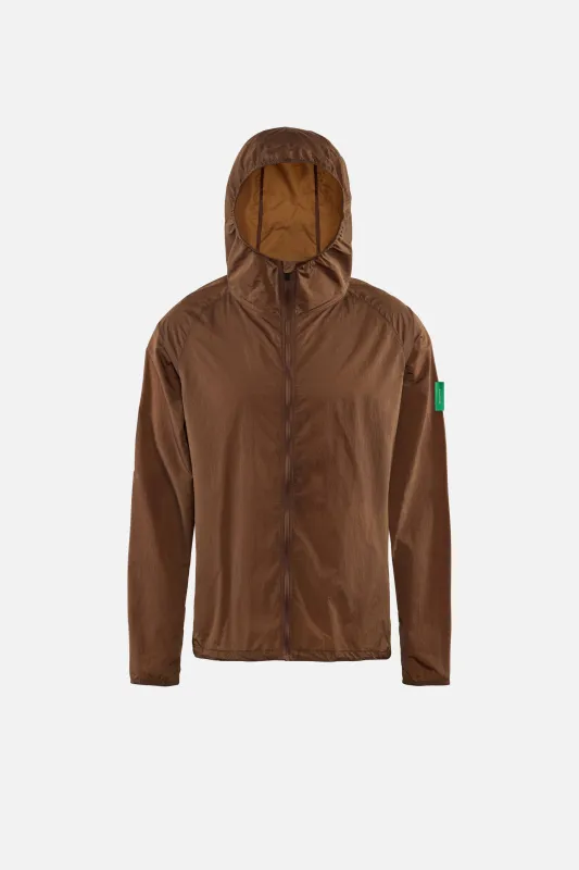 Ultralight Nylon Wind Jacket, Espresso made by District Vision
