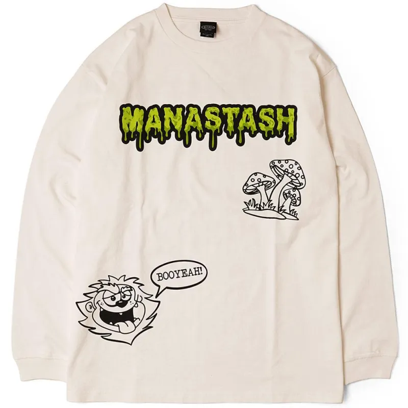 Pumice Long Sleeve Tee Mushroom 'White' made by Manastash