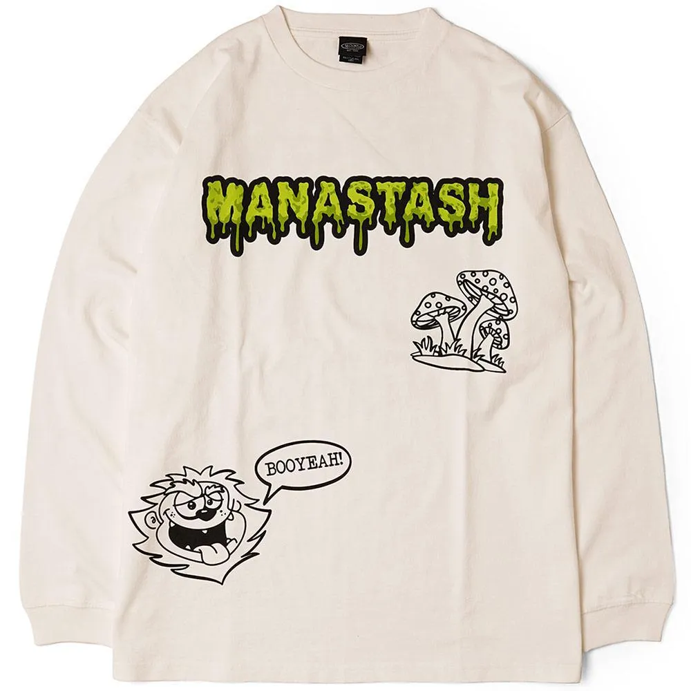 Pumice Long Sleeve Tee Mushroom 'White' sold by Manastash