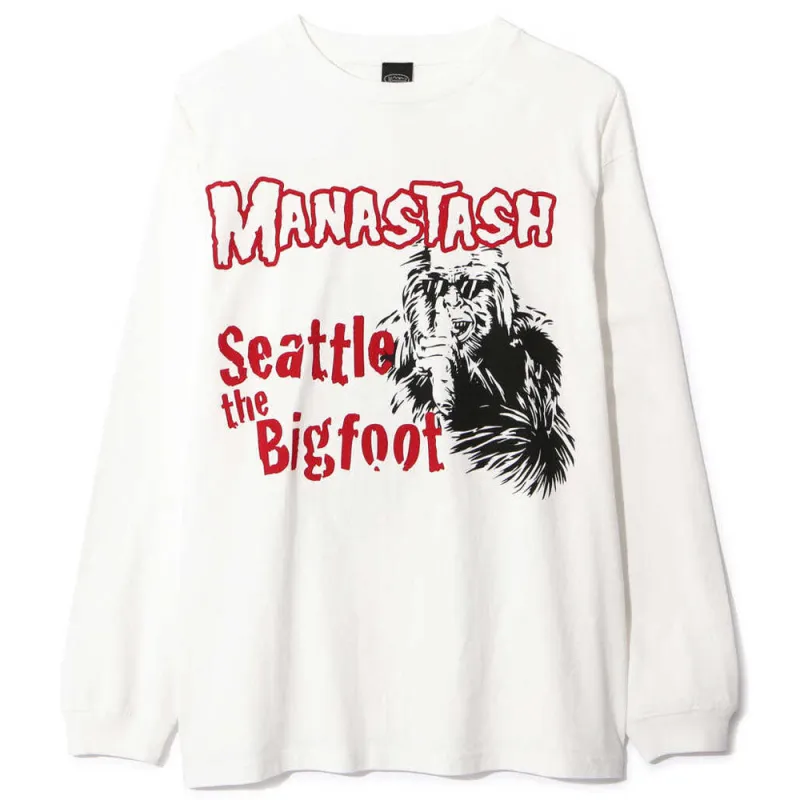Pumice Long Sleeve Tee Big Foot 'White' sold by Manastash