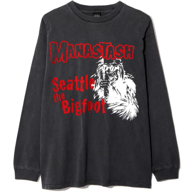 Pumice Long Sleeve Tee Big Foot 'Black' made by Manastash