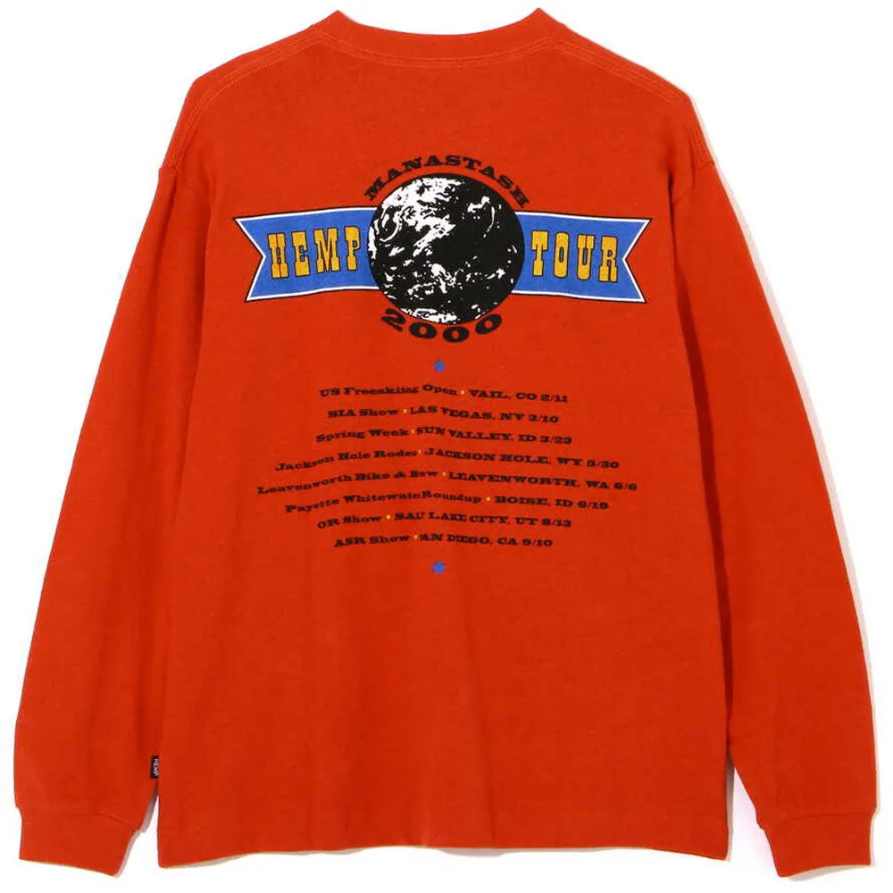 Hemp Long Sleeve Tee Hemp Tour 2000 'Orange' sold by Manastash product image thumbnail 2