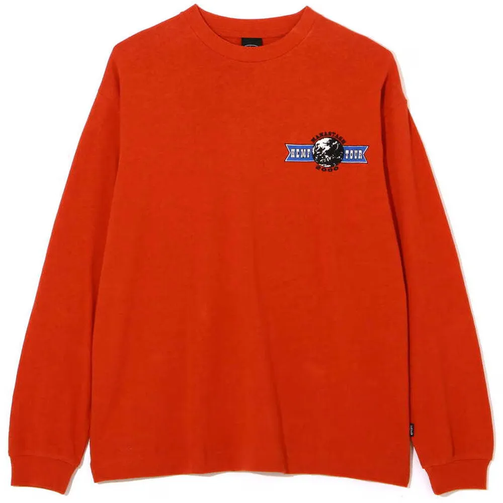Hemp Long Sleeve Tee Hemp Tour 2000 'Orange' sold by Manastash