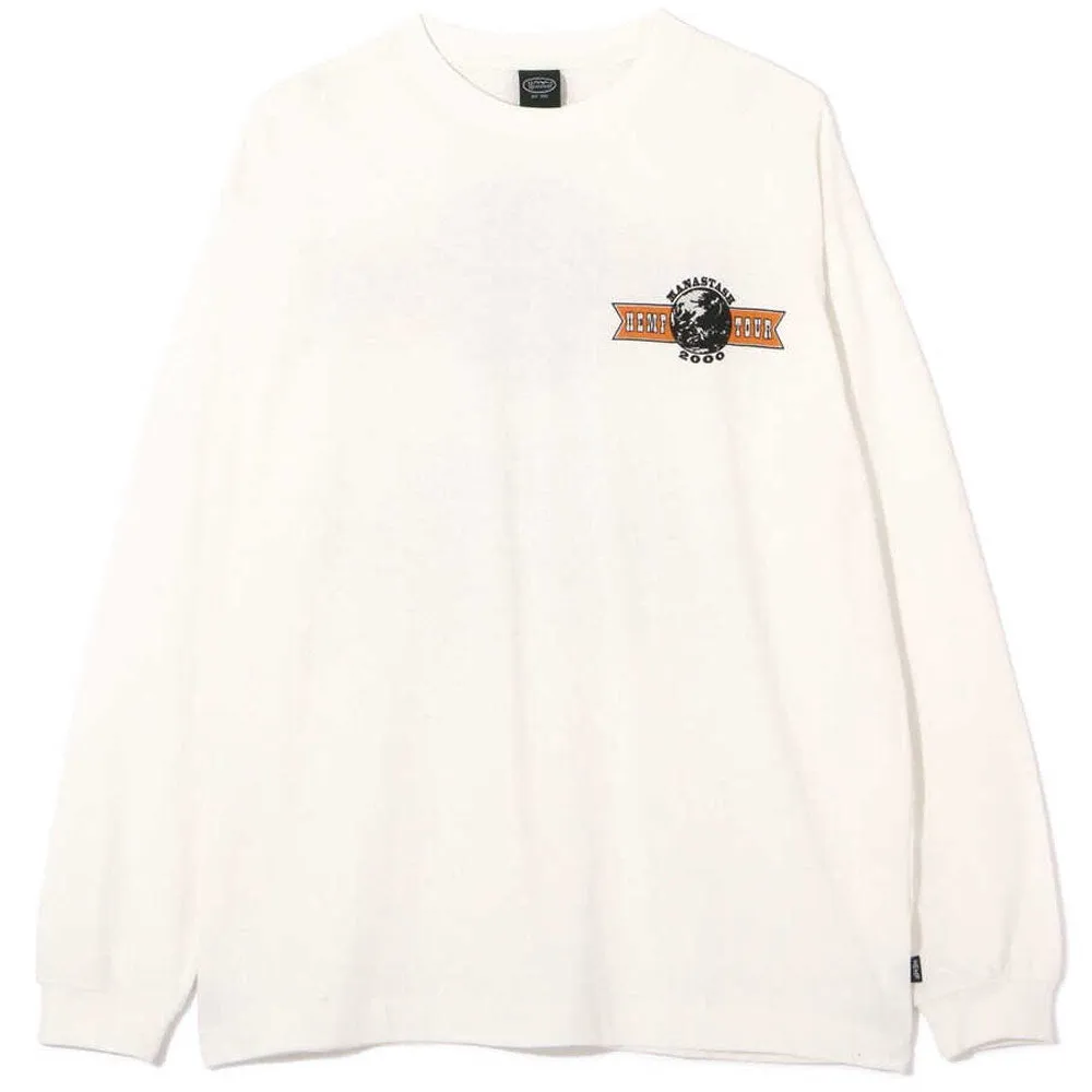 Hemp Long Sleeve Tee Hemp Tour 2000 'White' sold by Manastash