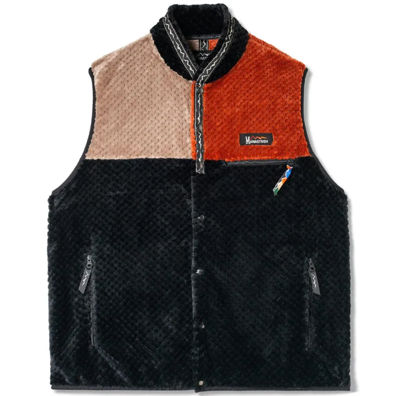 Thermal Fleece Vest 'Panel' made by Manastash