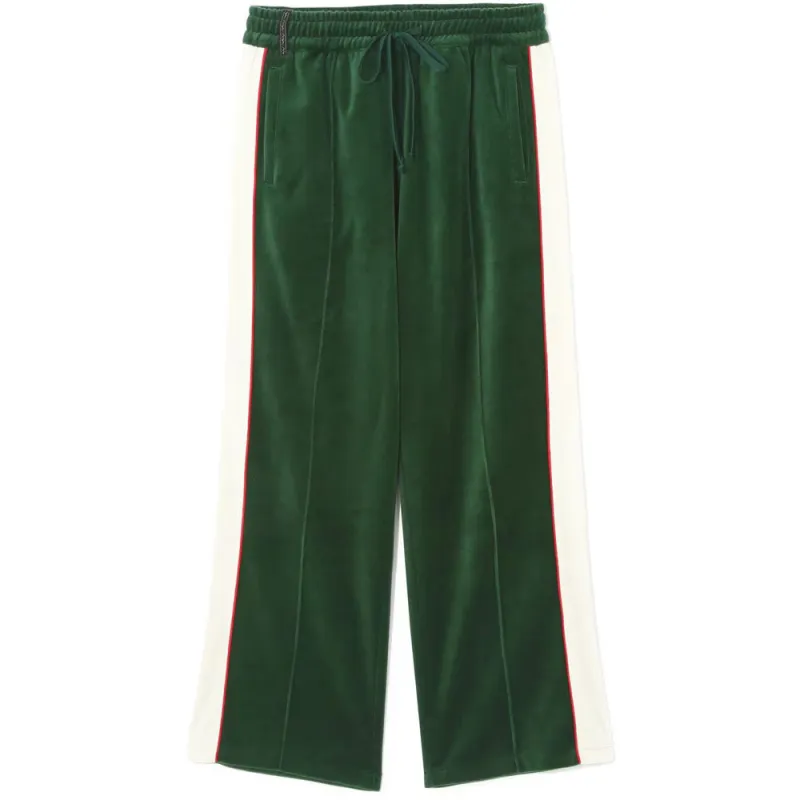 Velvet Track Pants 'Green' made by Manastash