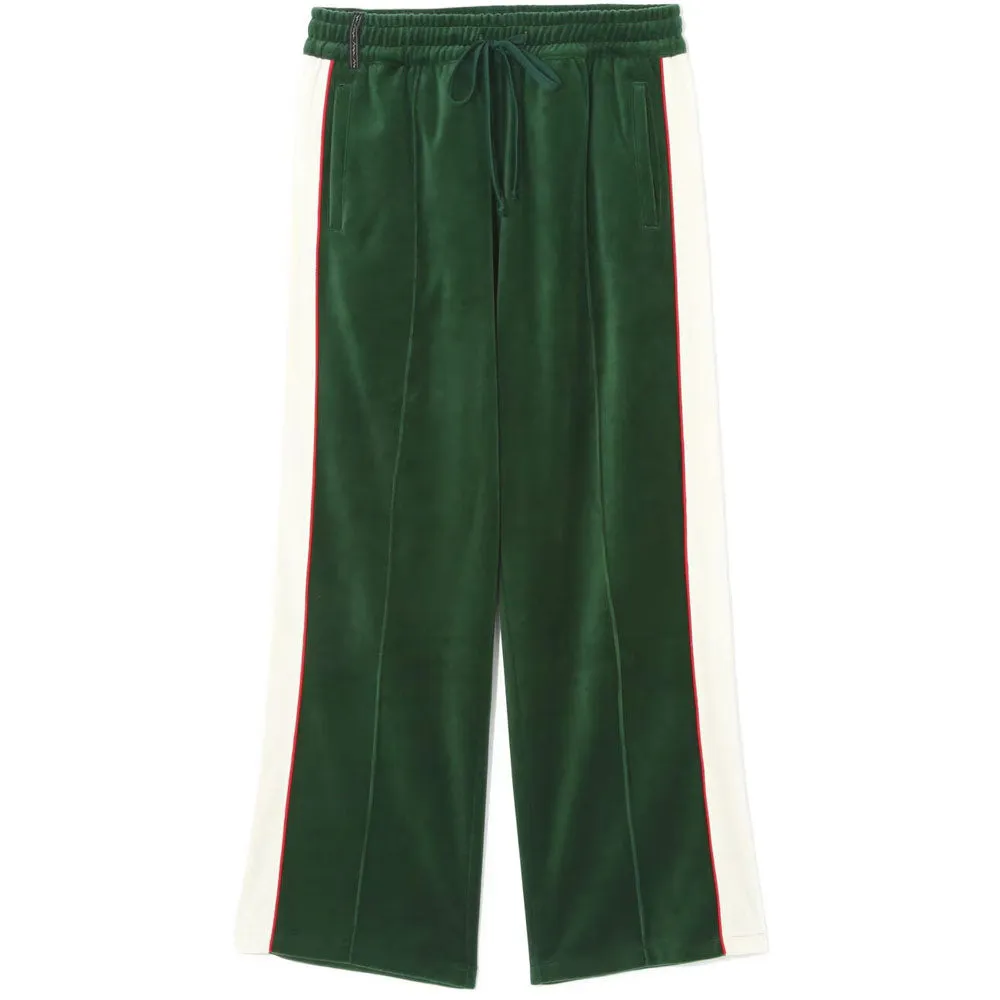 Velvet Track Pants 'Green' sold by Manastash