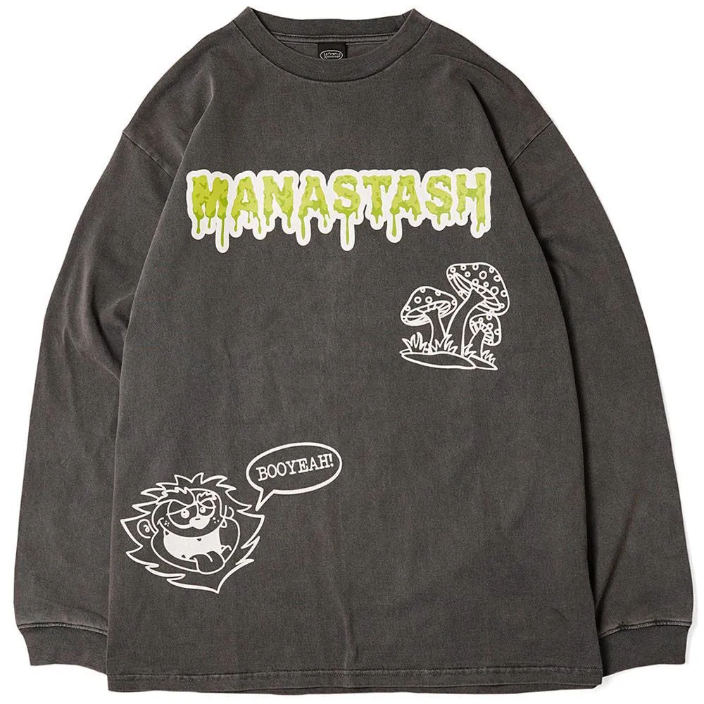 Pumice Long Sleeve Tee Mushroom 'Black' sold by Manastash product image thumbnail 5