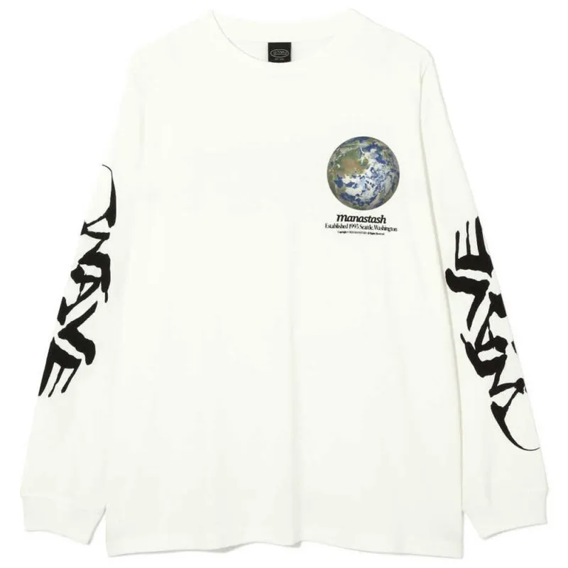 Citee Long Sleeve Tee Wave 'White' sold by Manastash