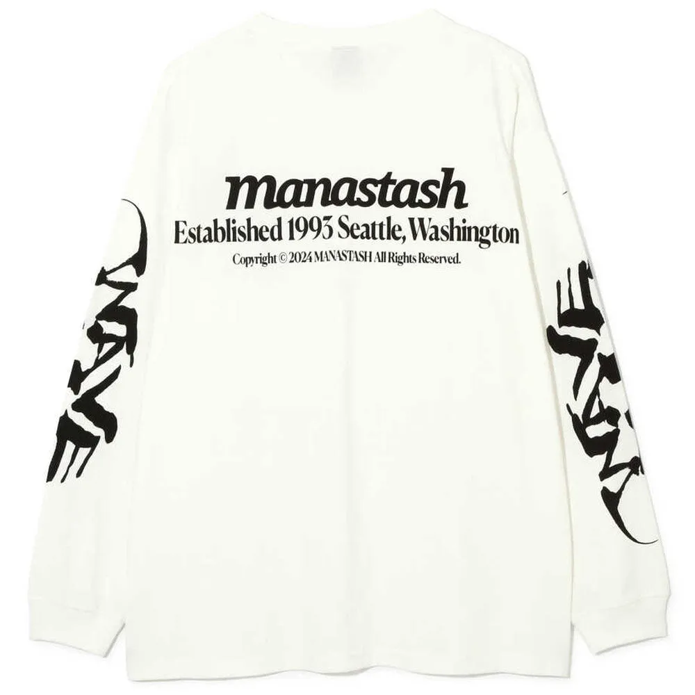 Citee Long Sleeve Tee Wave 'White' sold by Manastash product image thumbnail 2
