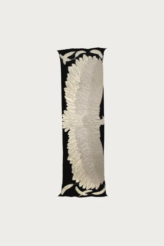 Fulling Wool Scarf OHWASHI - Black sold by Canoe Club