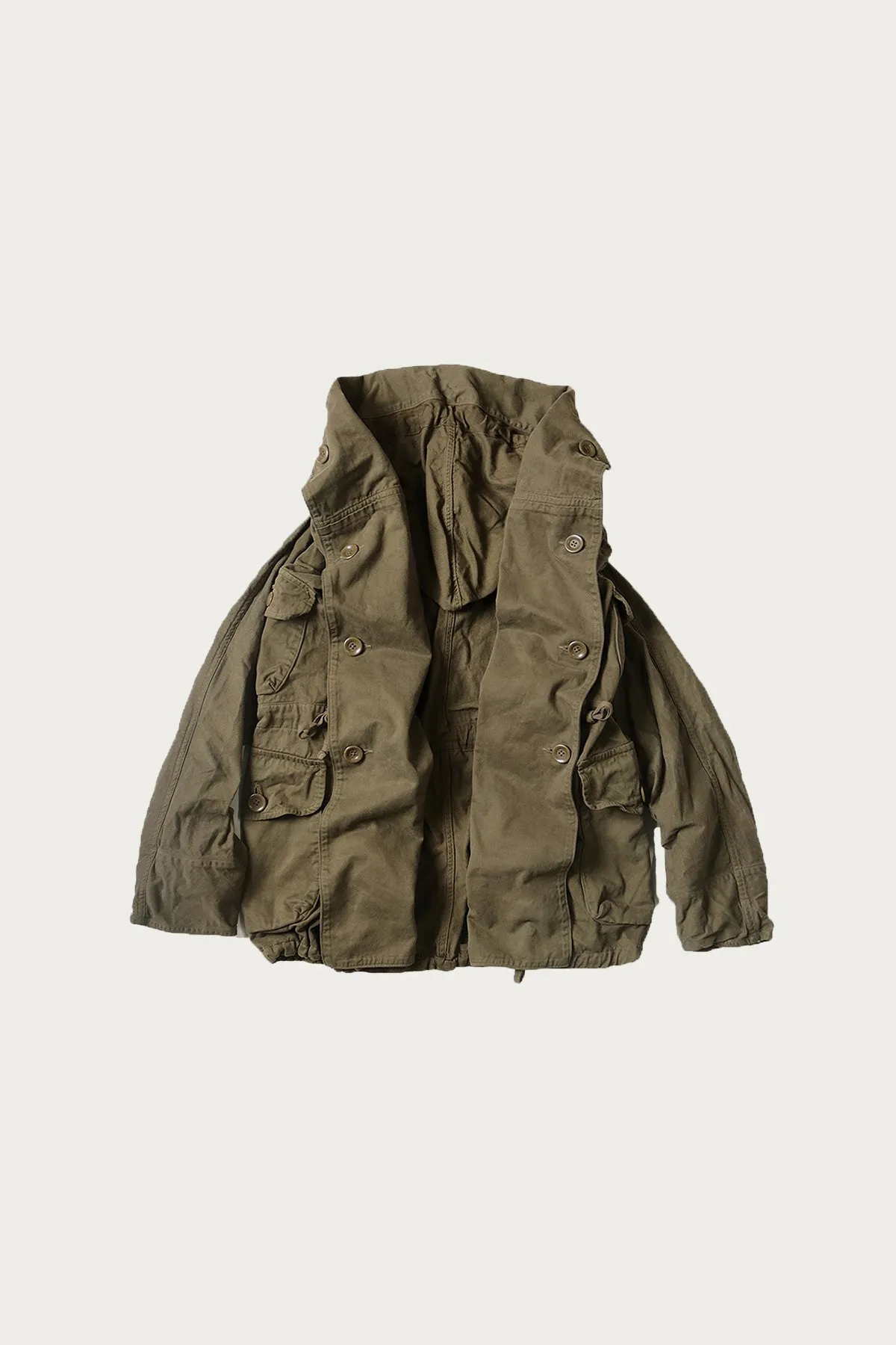 Katsuragi Cotton RING Coat - Khaki sold by Canoe Club