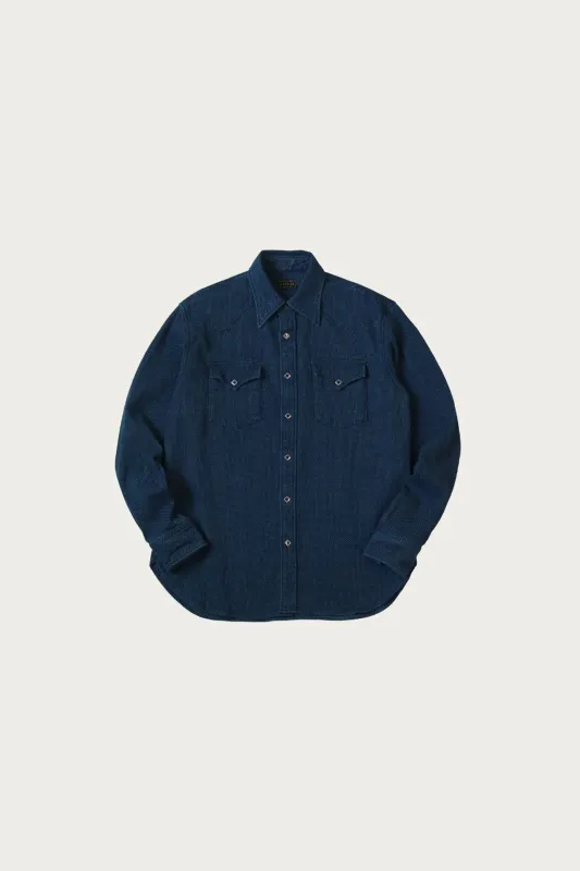 IDG DO-GI Canvas HUSKY Western Shirt - Indigo made by Kapital