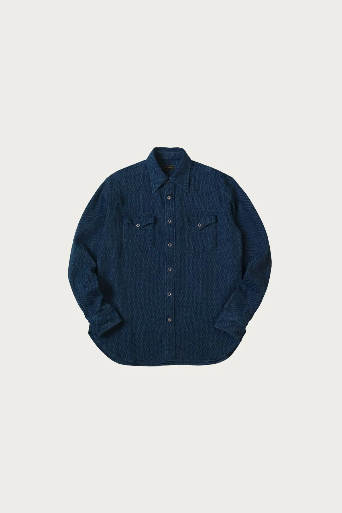 IDG DO-GI Canvas HUSKY Western Shirt - Indigo sold by Canoe Club
