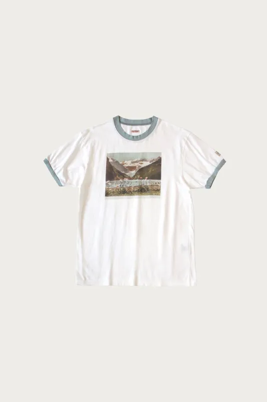 20/- Jersey RINGER T (CHURCHILL LAKE) - White made by Kapital