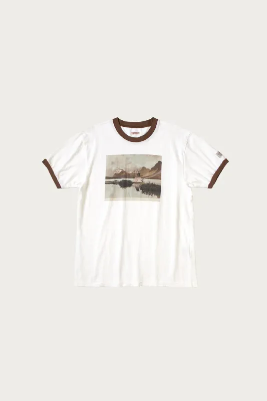 20/- Jersey RINGER T (YELLOWKNIFE) - White made by Kapital