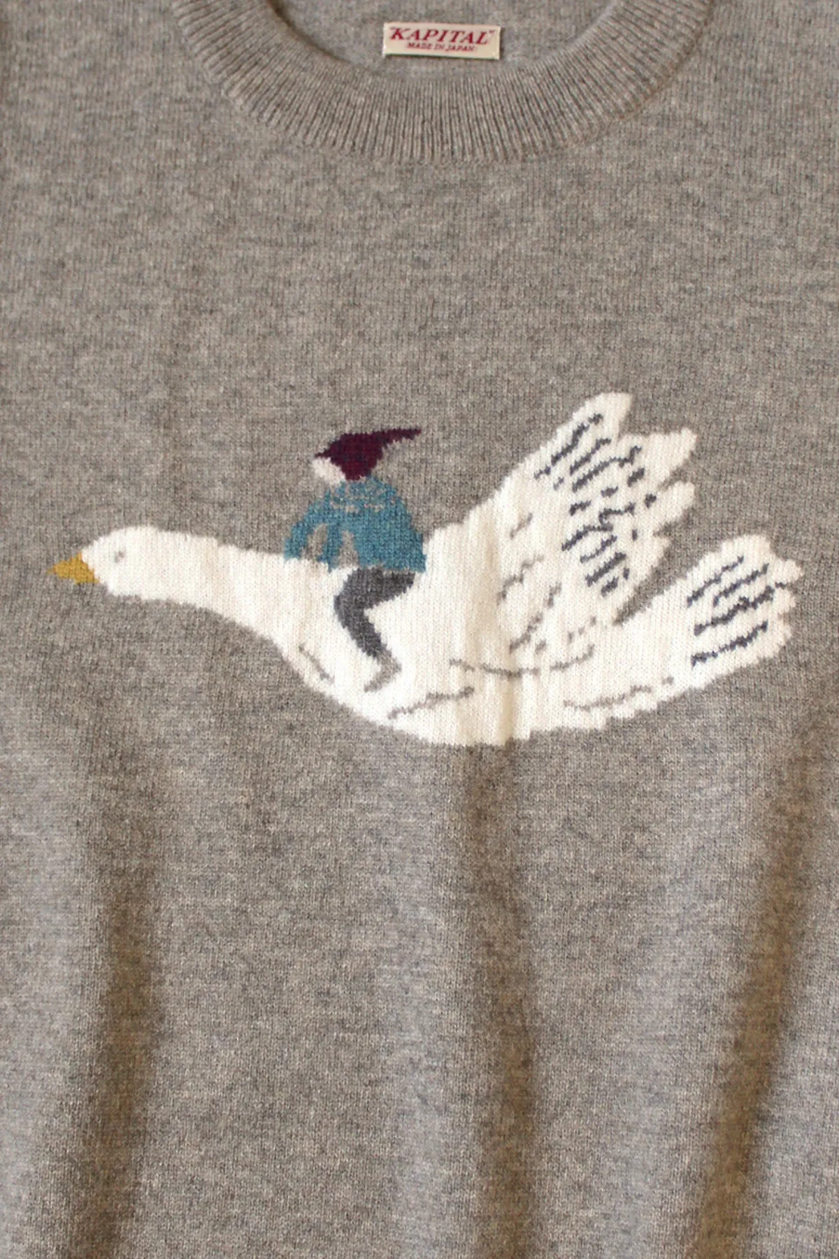 12G Wool Crew Neck Sweater (FLY GOOSE) - Beige sold by Canoe Club product image thumbnail 2