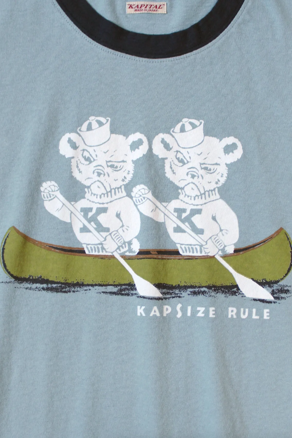 20/- Jersey RINGER T ("K" BEAR) - Blue Grey sold by Canoe Club product image thumbnail 2