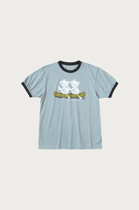 20/- Jersey RINGER T ("K" BEAR) - Blue Grey sold by Canoe Club