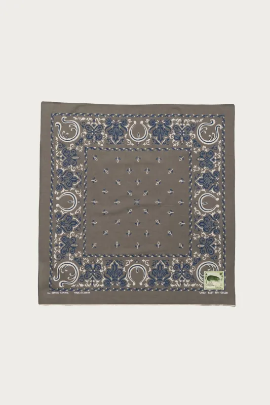Fastcolor Selvedge Bandanna (Antler NAJA) 20x20 - Khaki made by Kapital