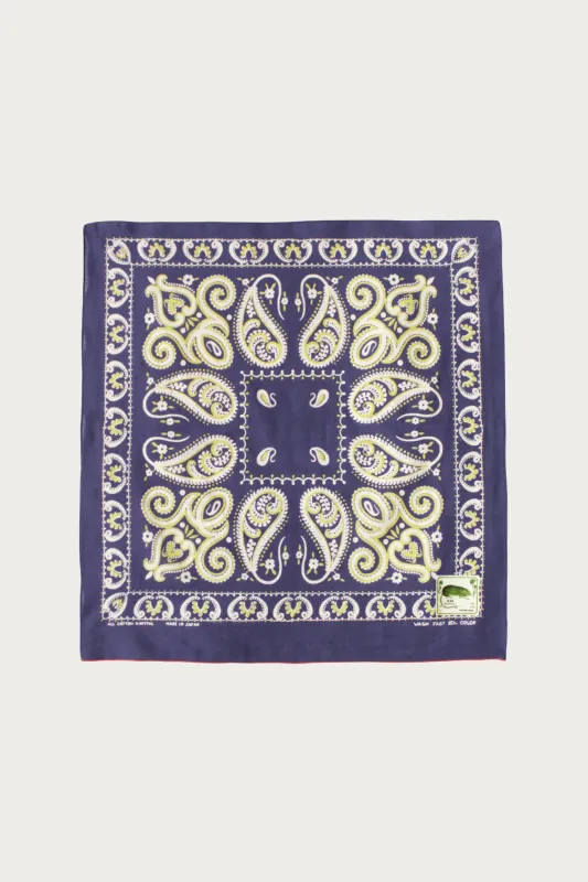 Fastcolor Selvedge Bandanna (SAMBO Paisely) 20x20 - Purple made by Kapital