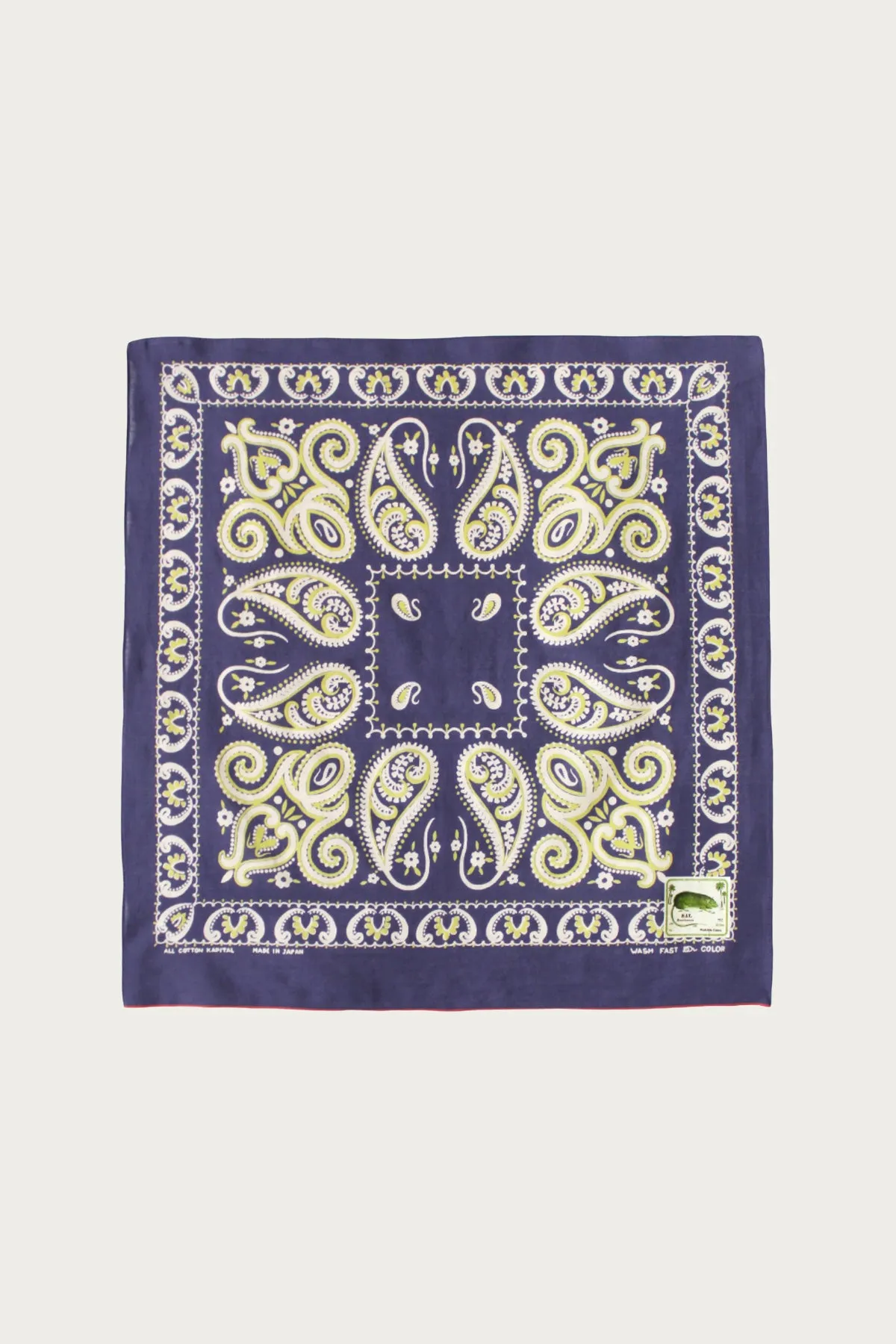 Fastcolor Selvedge Bandanna (SAMBO Paisely) 20x20 - Purple sold by Canoe Club