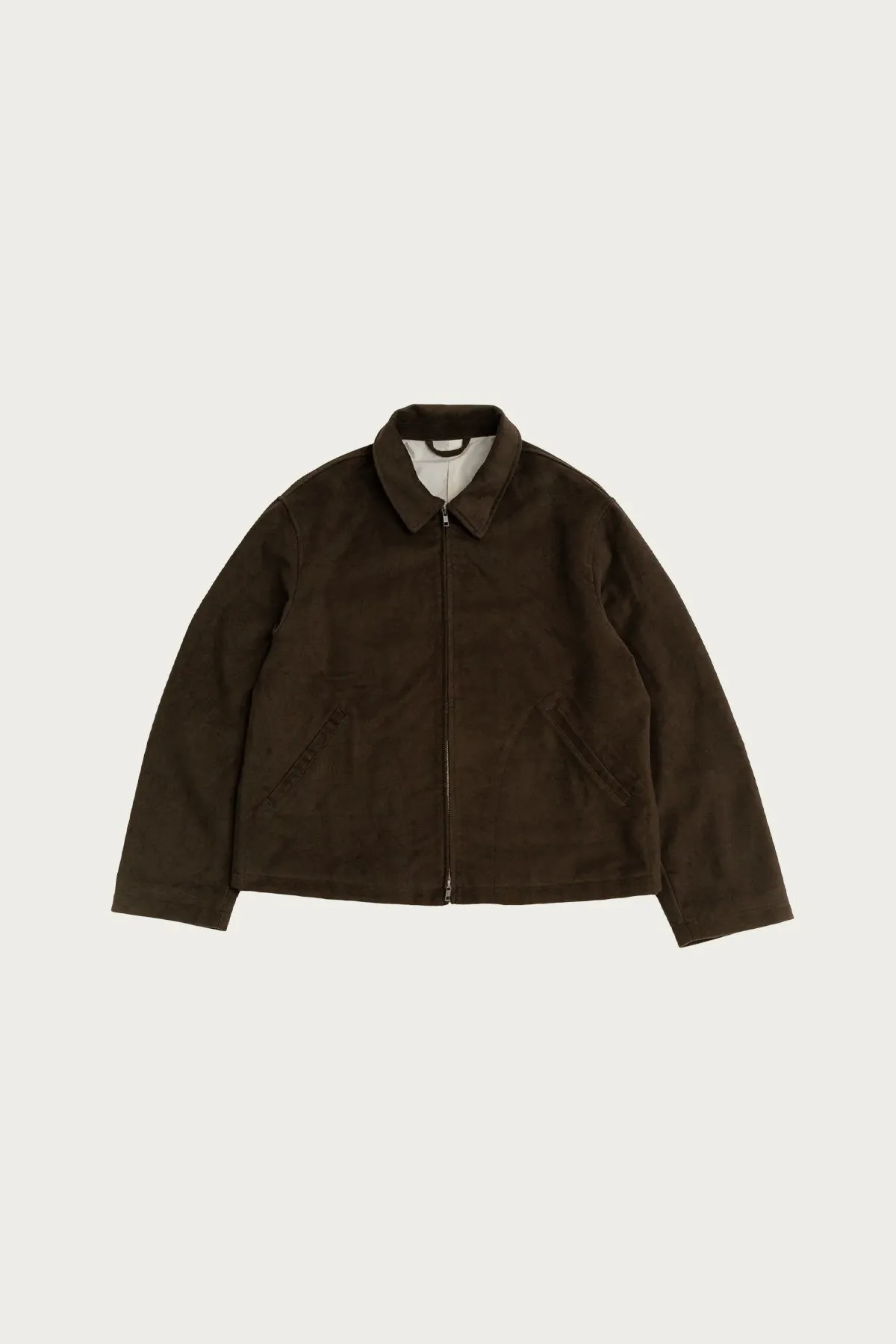 Site Jacket - Dark Brown Cotton Moleskin sold by Canoe Club