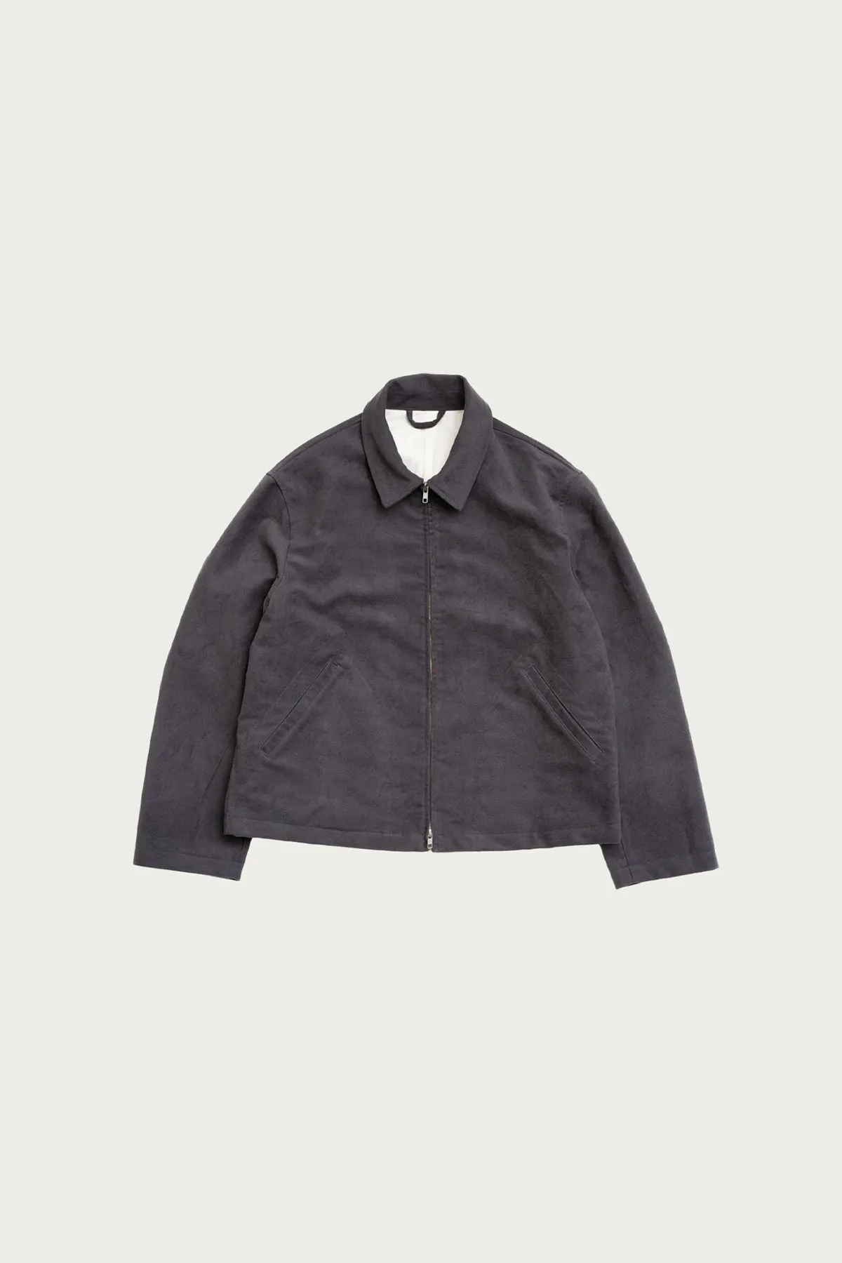 Site Jacket - Grey Cotton Moleskin sold by Canoe Club
