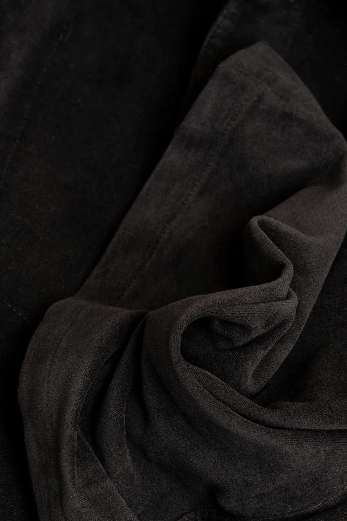 Signal Shirt - Black Cotton Moleskin sold by Canoe Club product image thumbnail 3