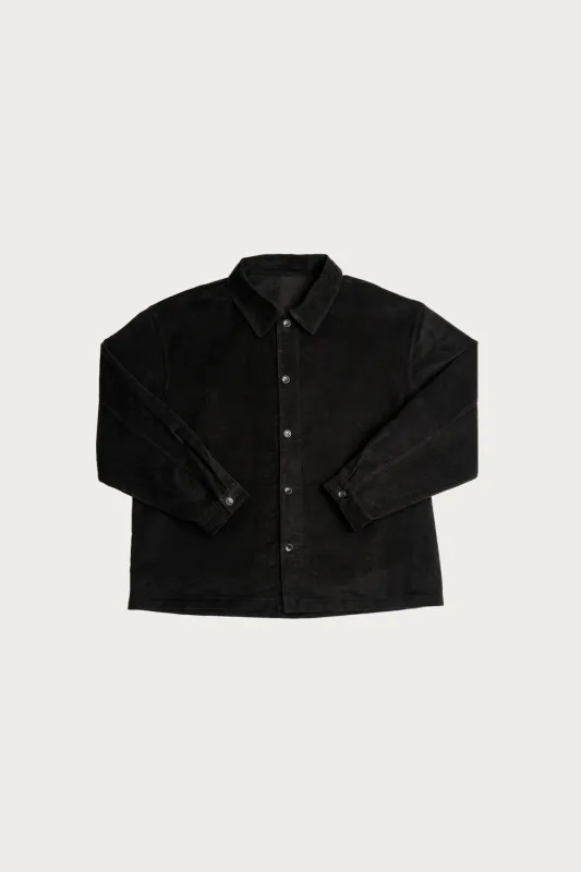 Signal Shirt - Black Cotton Moleskin made by James Coward