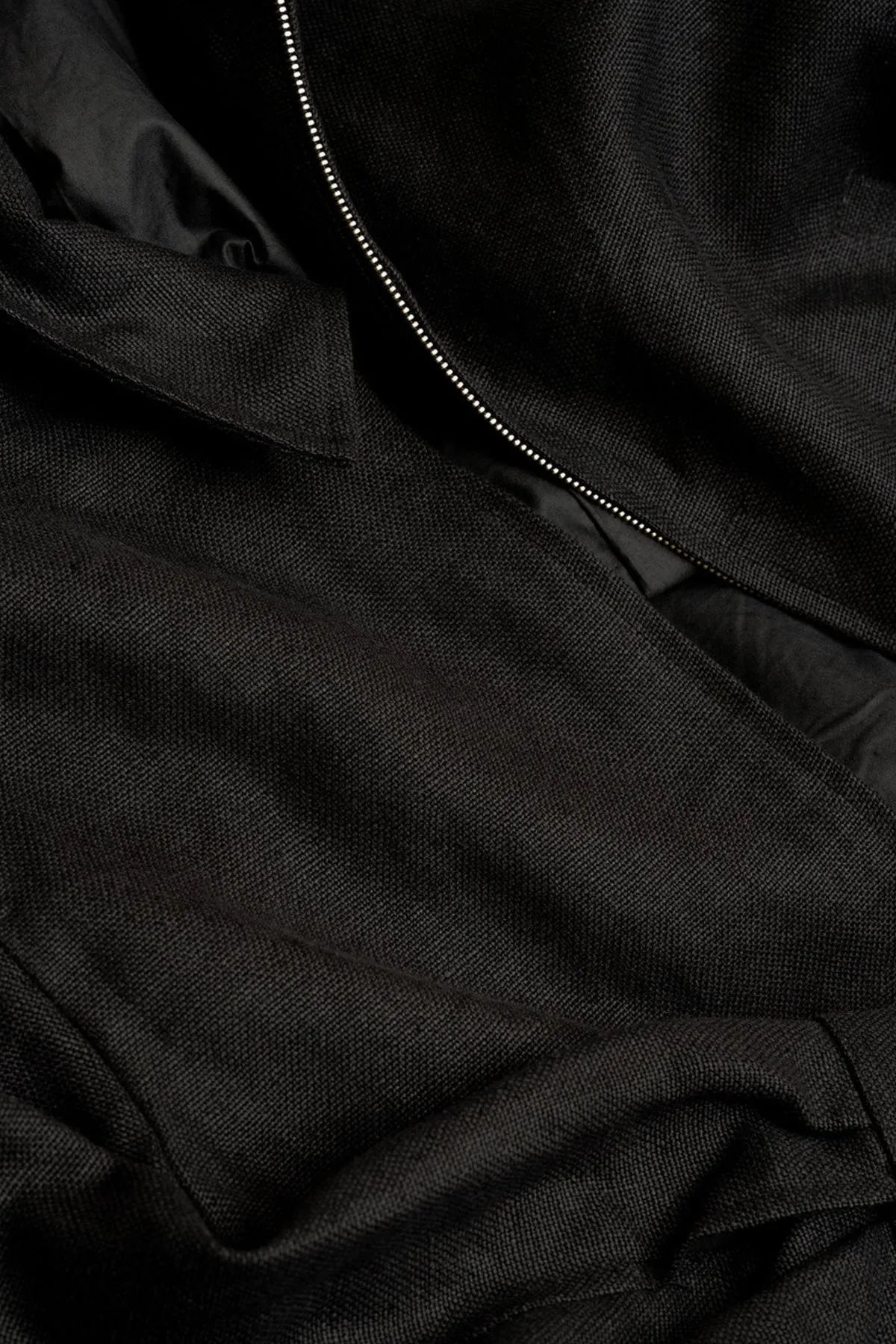 Machine Jacket - Black Belgian Linen sold by Canoe Club product image thumbnail 4