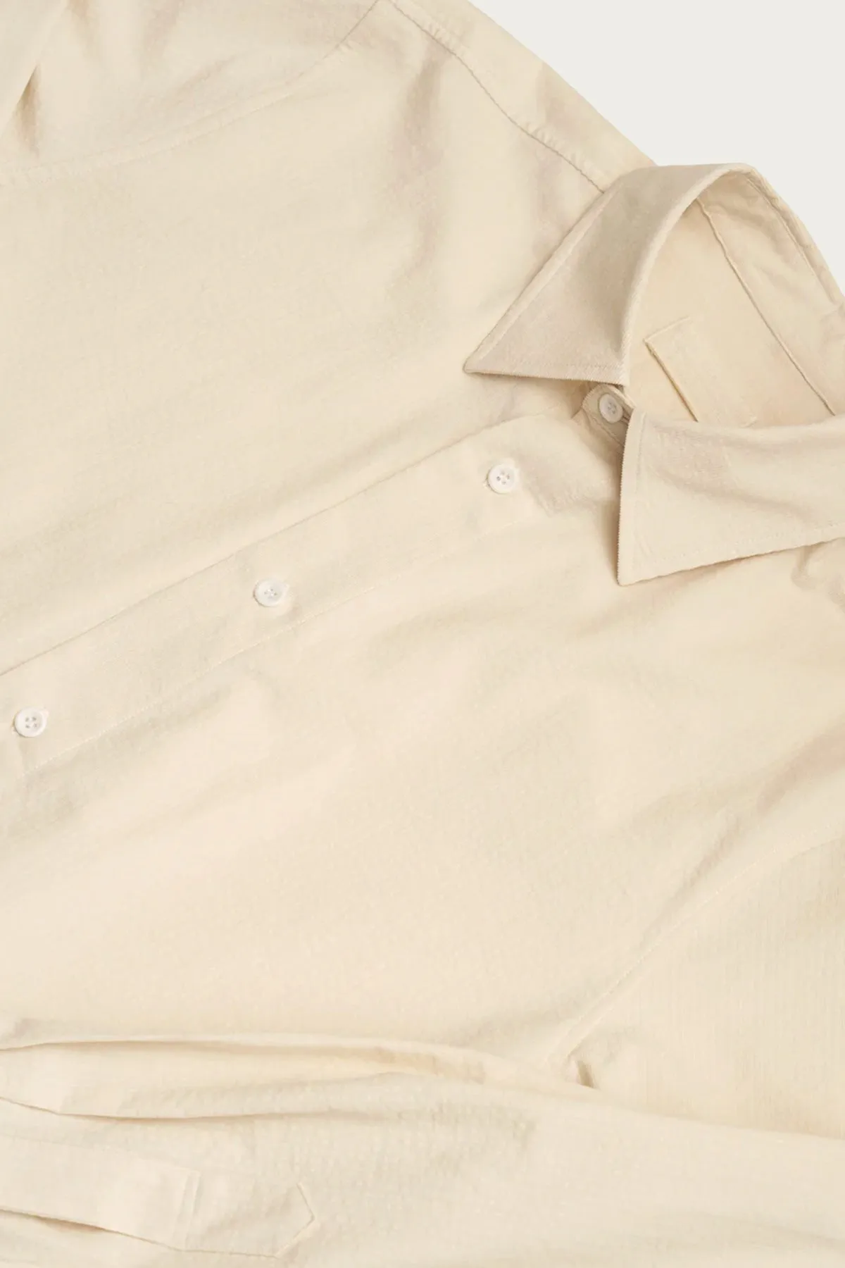 Filter Shirt - Off White Cotton Ripple Corduroy sold by Canoe Club product image thumbnail 2