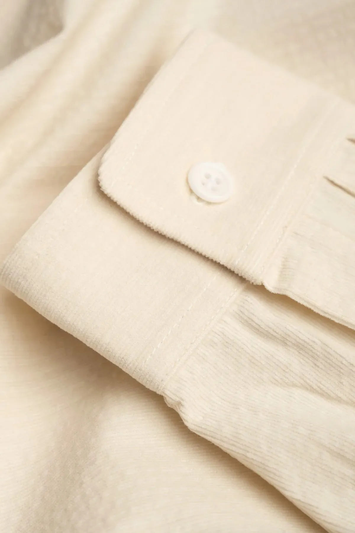 Filter Shirt - Off White Cotton Ripple Corduroy sold by Canoe Club product image thumbnail 3