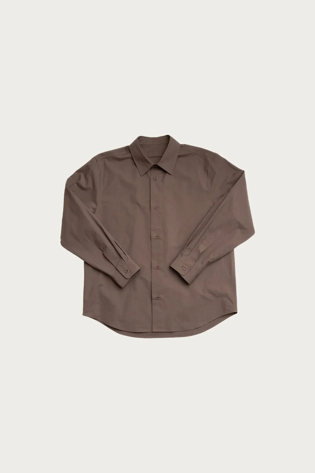 Filter Shirt - Taupe Cotton/Washi Typewriter sold by Canoe Club
