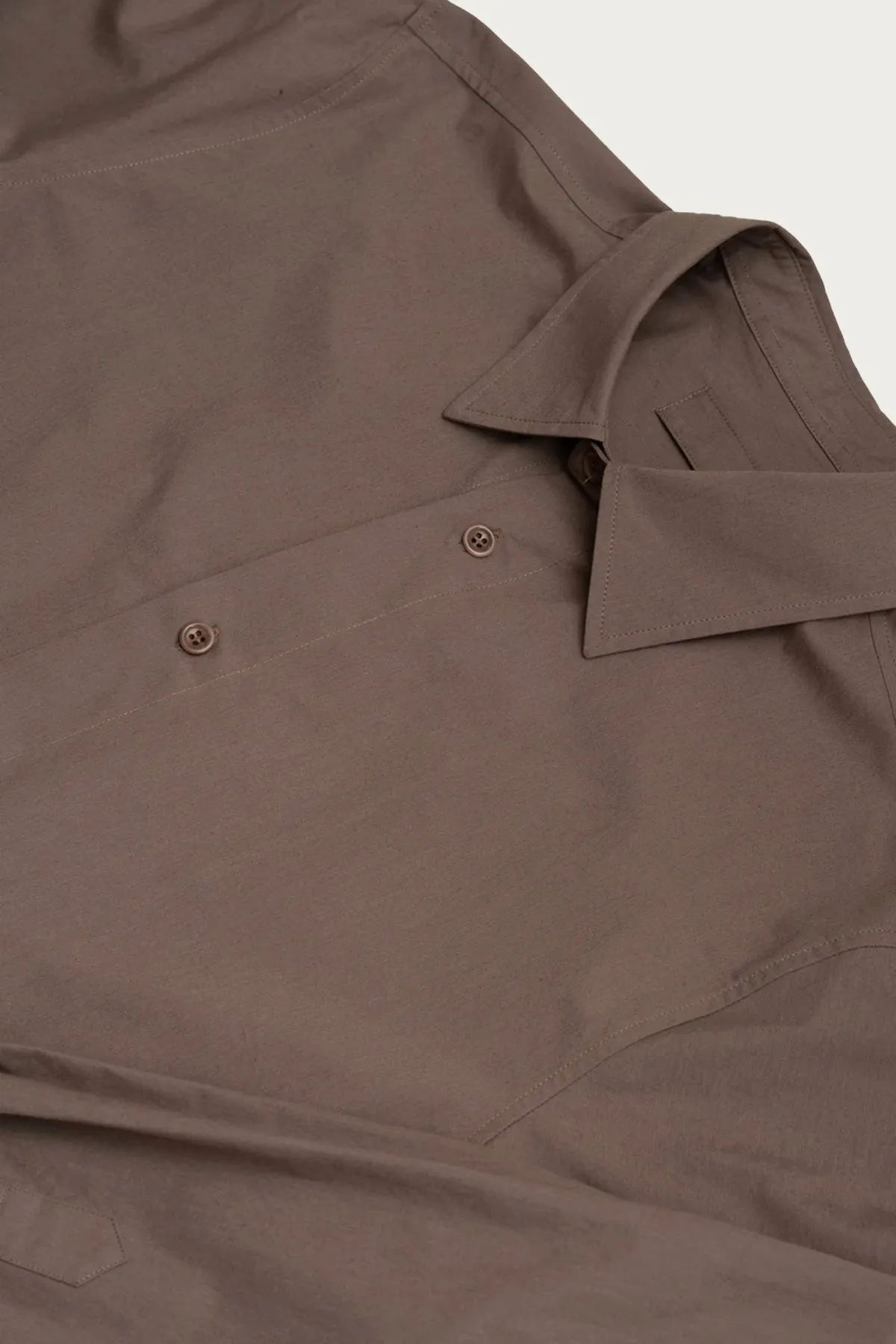 Filter Shirt - Taupe Cotton/Washi Typewriter sold by Canoe Club product image thumbnail 2