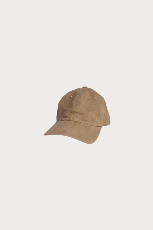 Ball Cap - Coffee Dyed Cotton Linen Ramie Canvas sold by Canoe Club