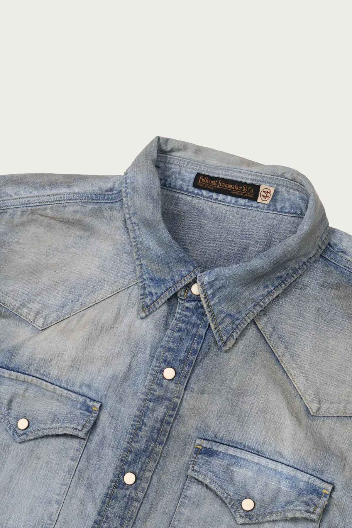 Denim Western Shirt HW "Looks That Kill" - Indigo Blue (Hand Wash) sold by Canoe Club product image thumbnail 3