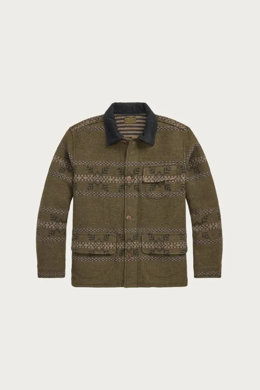 Double-Faced Jacquard Jacket - Vintage Brown Mix made by RRL