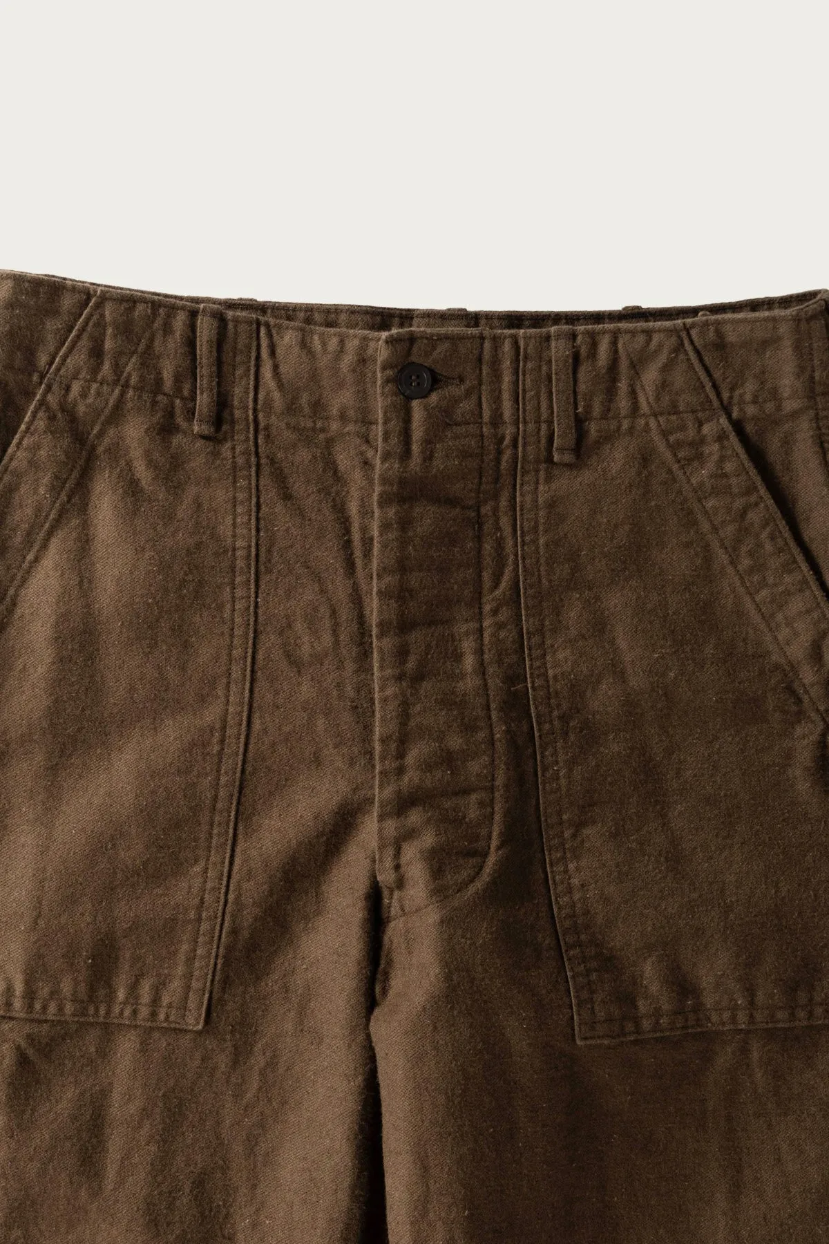 Relax Fit Cotton Linen Moleskin Fatigue Pants - Coffee Brown sold by Canoe Club product image thumbnail 2