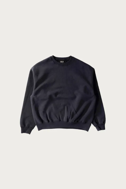 Relax Fit Densely Knit Sweat Shirt - Dark Navy made by orSlow