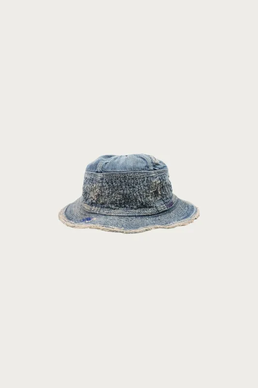 11.5oz Denim THE OLD MAN AND THE SEA Hat (CRASH Remake) - Indigo sold by Canoe Club