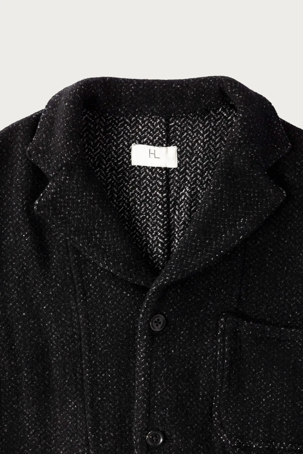 Herringbone Work Jacket - Black Wool sold by Canoe Club product image thumbnail 2
