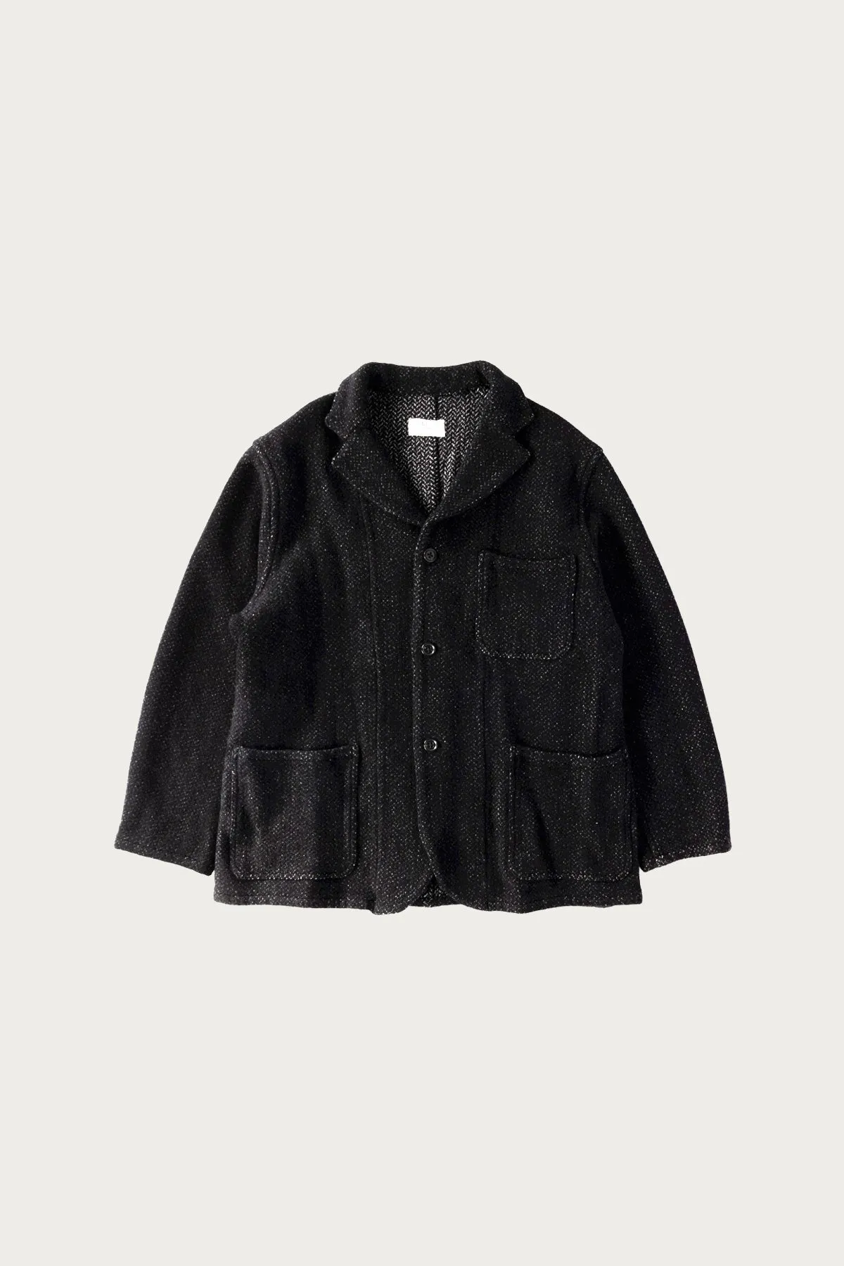 Herringbone Work Jacket - Black Wool sold by Canoe Club