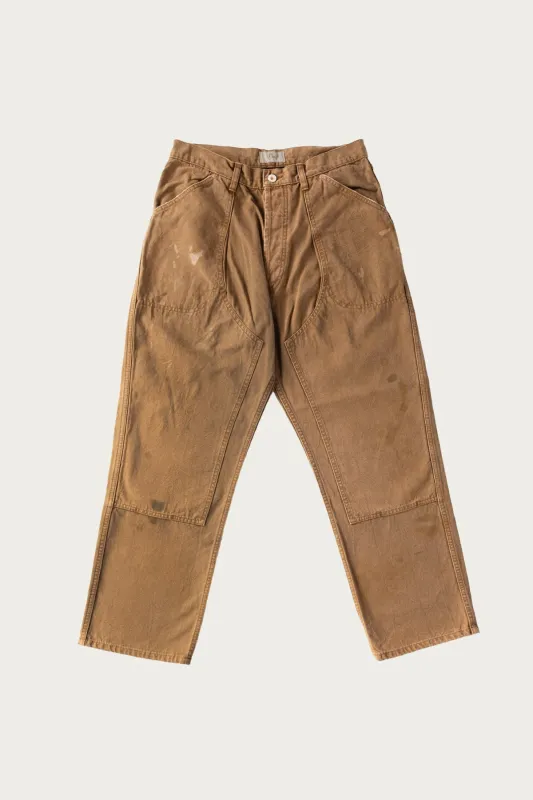 Duck Painter Pants - Brown Cotton made by Herill