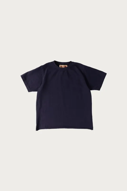 On The Farm Raw Hem Tee - Deep Blue made by Canoe Club